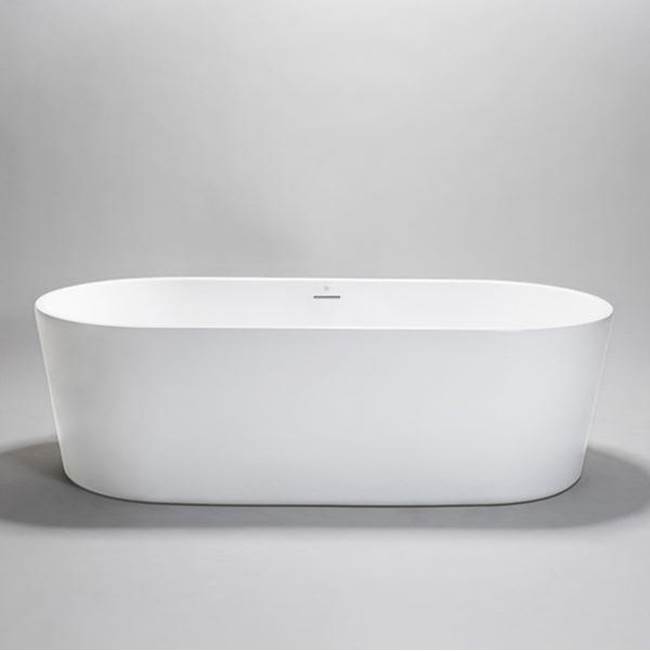 Blu Bathworks Pisa•4 freestanding acrylic bathtub; 70''L x 31 1/2''W x 21 3/4''H; White Matte