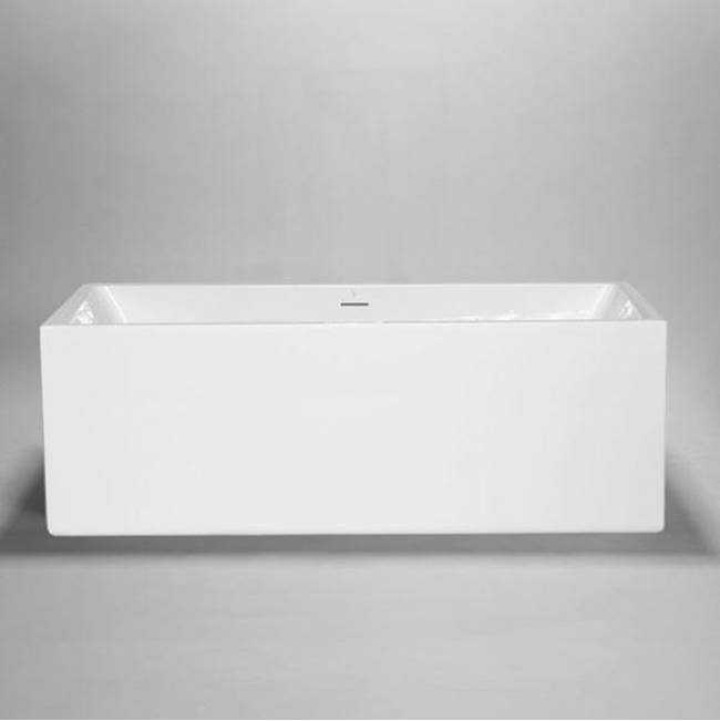 Blu Bathworks Box•2 freestanding/alcove acrylic bathtub; 67''L x 29''W x 23 1/4''H; White Gloss