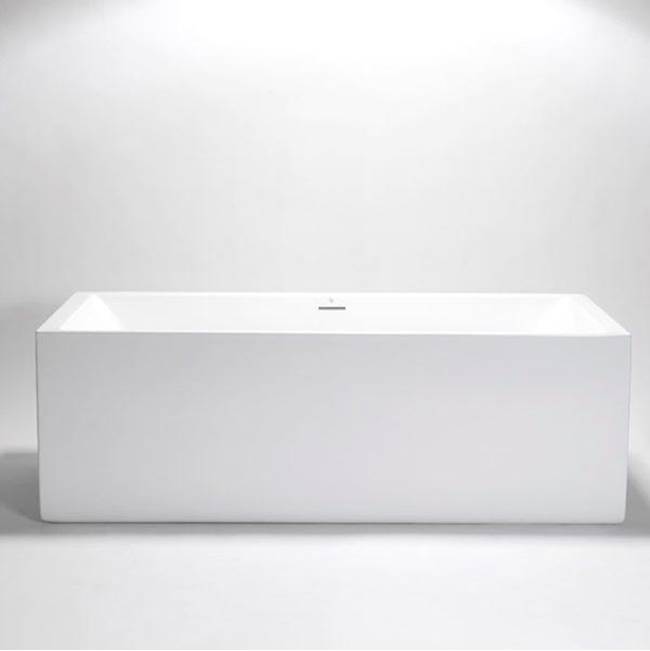 Blu Bathworks Box•3 freestanding/alcove acrylic bathtub; 71''L x 31 1/2''W x 23 1/2''H; White Gloss
