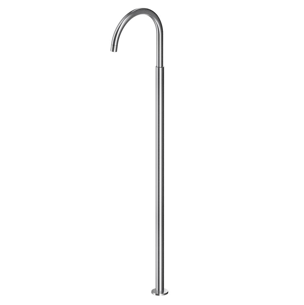 MGS Bagno Floor Tub Spout Stainless Steel Matte Black