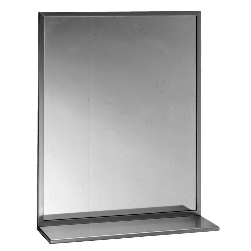 Bobrick Channel-Framed Mirror/Shelf Combination 18X30