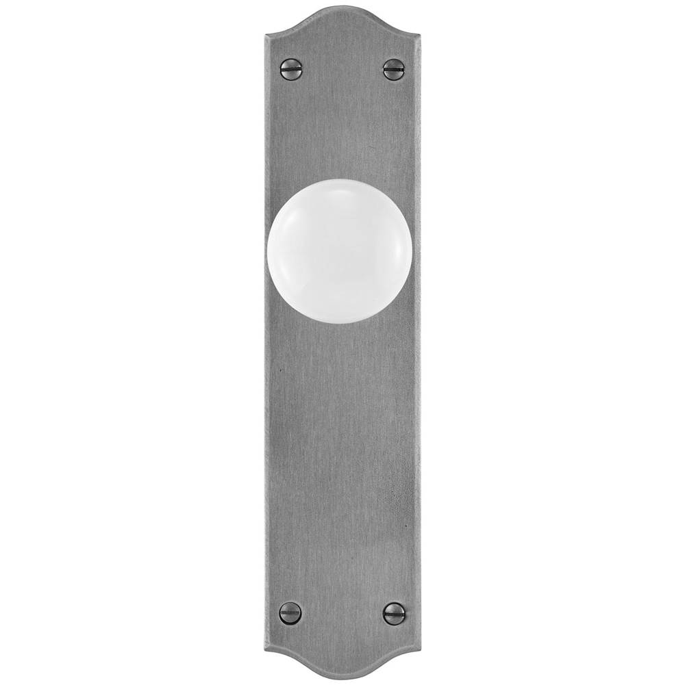 Bouvet Knob on escutcheon set - Complete tubular privacy set for 1 3/4'' door