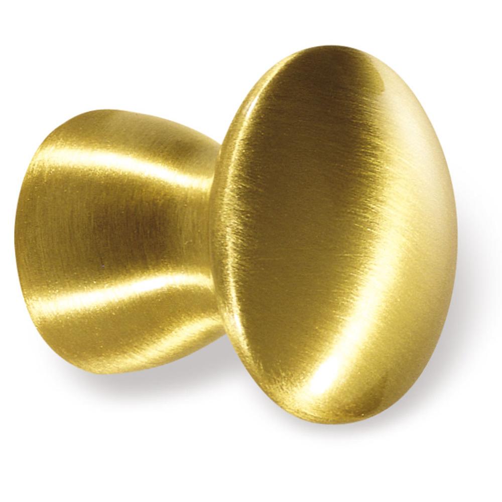 Colonial Bronze Cabinet Knob Hand Finished in Antique Satin Brass