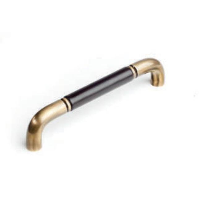 Colonial Bronze Leather Accented Wire Cabinet Pull, Door Pull, Shower Door Pull, French Gold x Royal Hide Rum Leather