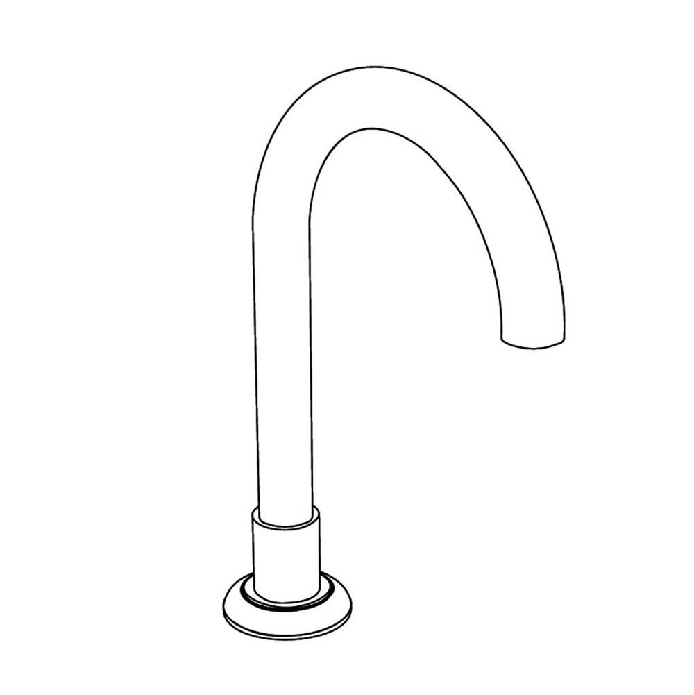 Cristal & Bronze Basin Spout, Rim Mounted With Flexible Hoses And Waste. L. 145mm