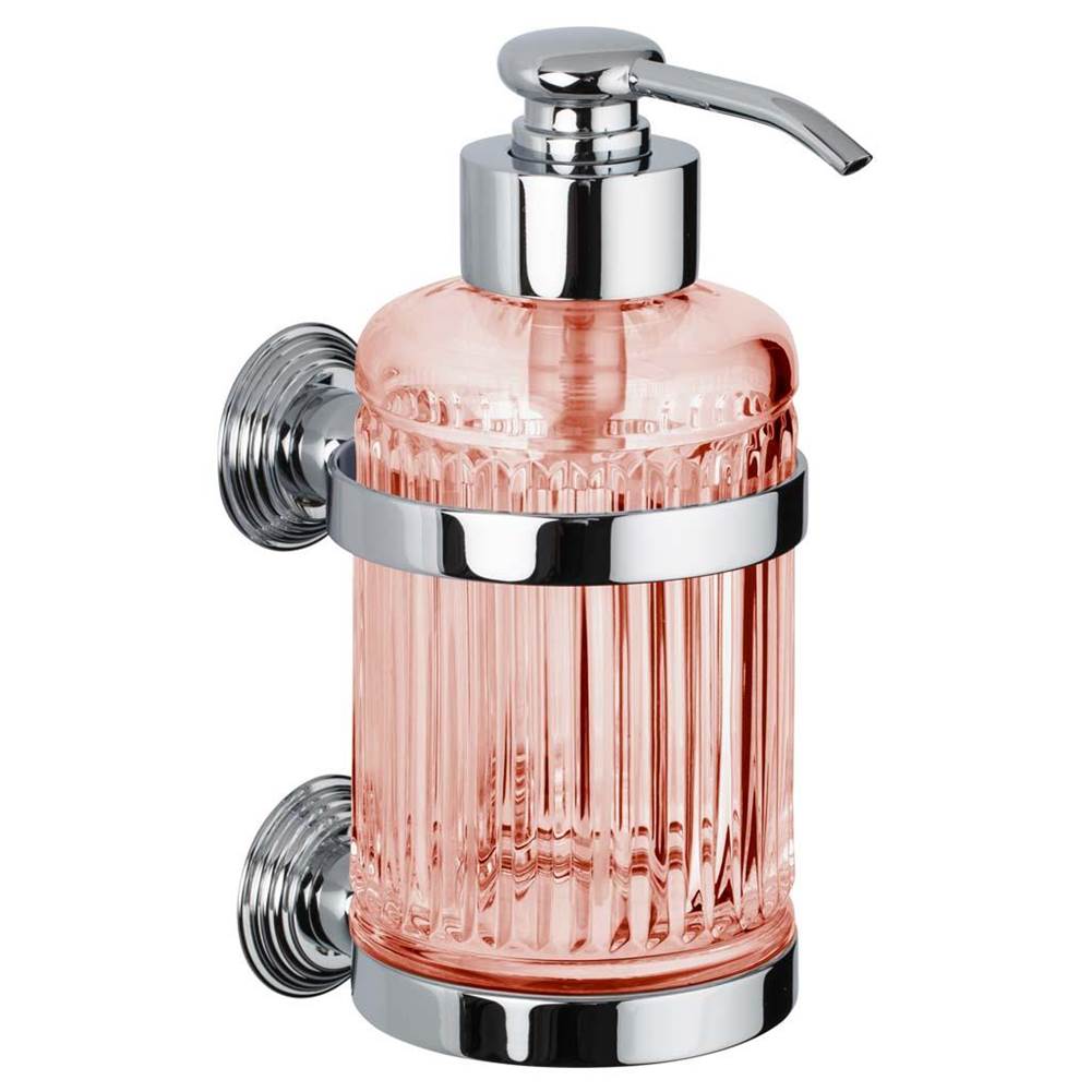 Cristal & Bronze Wall Mounted Soap Dispenser, Large Size, Cut Crystal, Cont. 360Ml