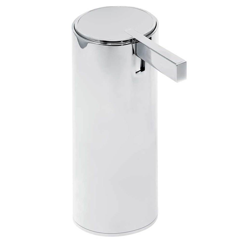Cristal & Bronze Free-Standing Metal Soap Dispenser, Ø7cm, H. 19cm, 250Ml