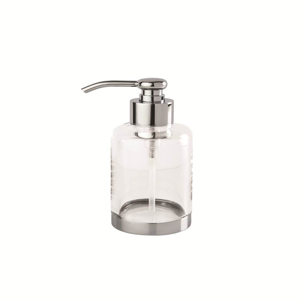 Cristal & Bronze Free-Standing Soap Dispenser, Small Size, Cont. 210Ml, Ø8cm, H. 13.5cm