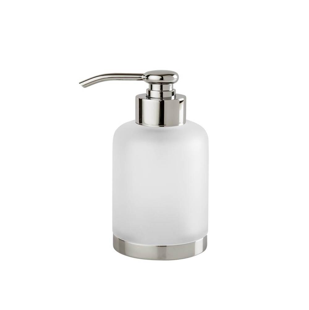 Cristal & Bronze Free-Standing Soap Dispenser, Small Size, Cont. 210Ml, Ø8cm, H. 13.5cm