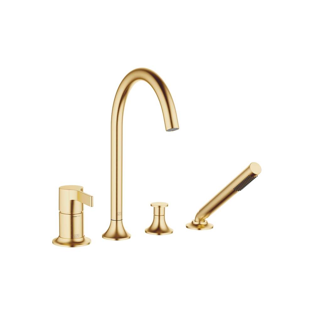 Dornbracht VAIA Deck-Mounted Tub Mixer, With Hand Shower Set For Deck-Mounted Tub Installation In Brushed Durabrass