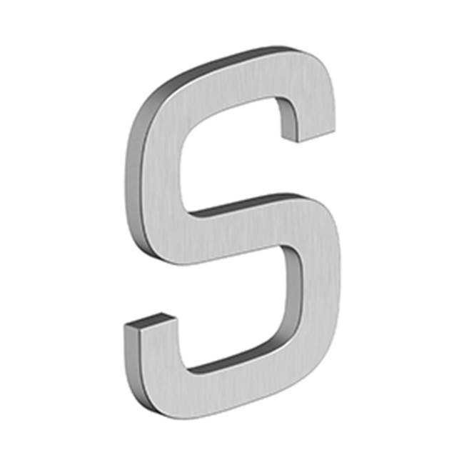 Deltana 4'' LETTER S, E SERIES WITH RISERS, STAINLESS STEEL