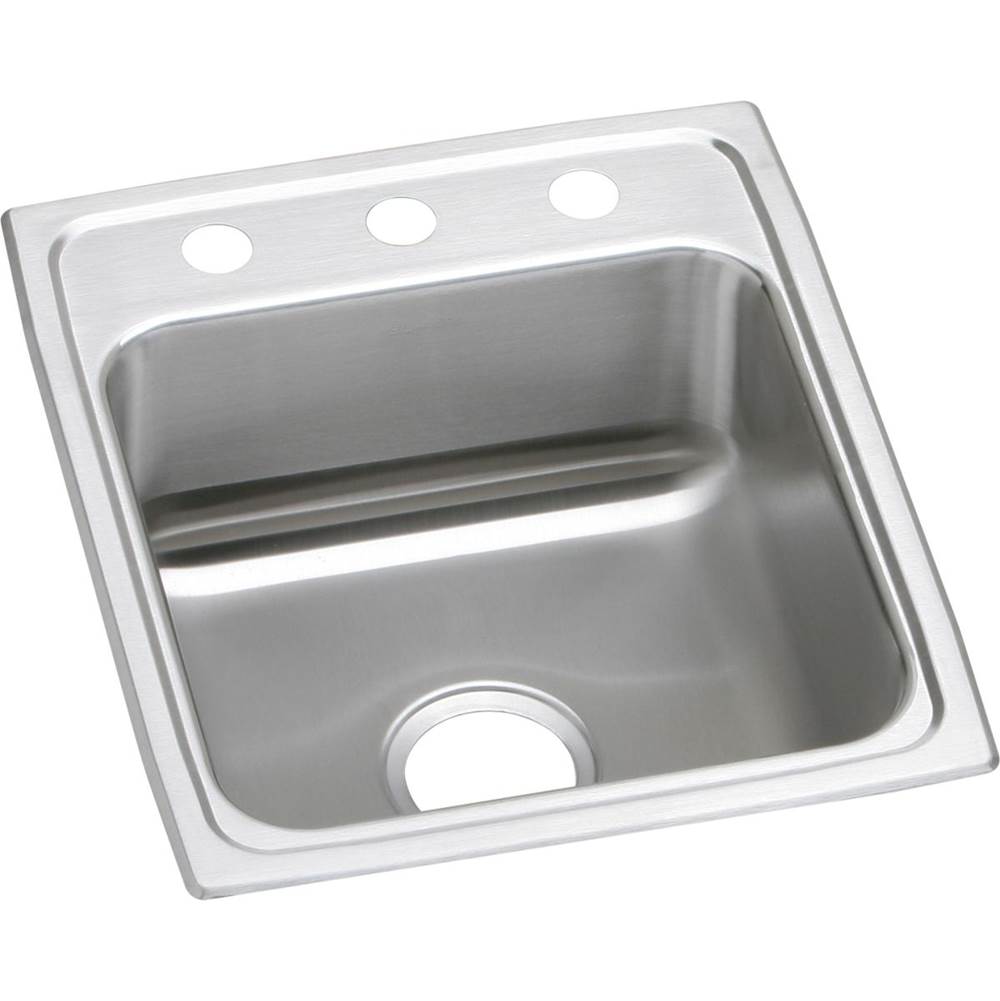 Elkay Lustertone Classic Stainless Steel 15'' x 22'' x 7-5/8'', 3-Hole Single Bowl Drop-in Sink