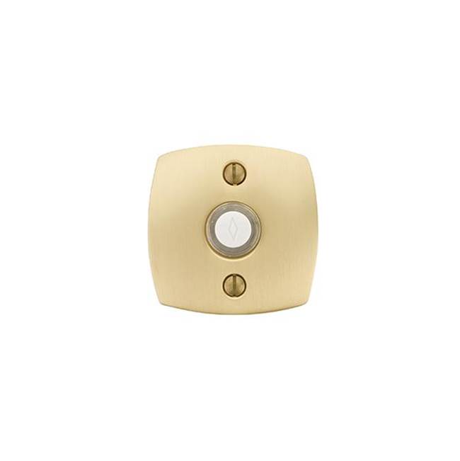 Emtek Brass Doorbell, Modern Rosette, US3NL