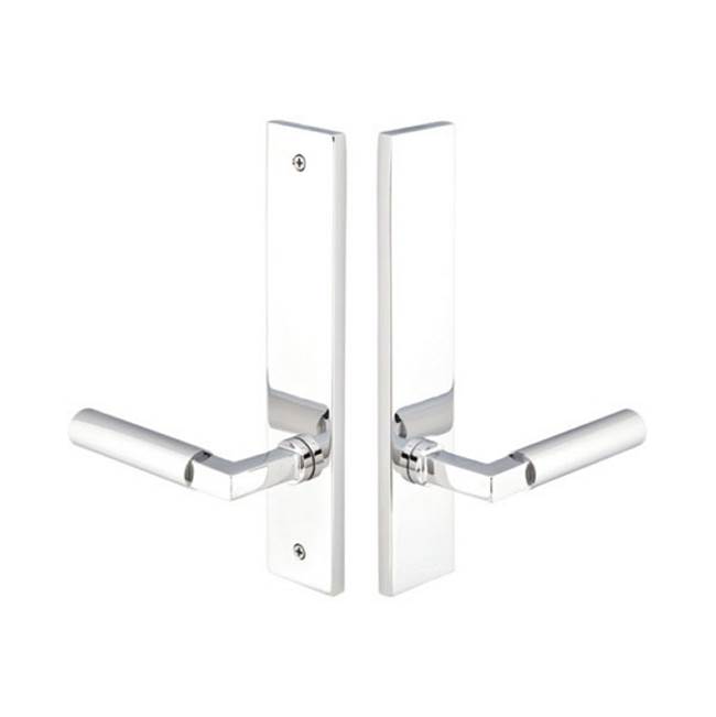 Emtek Multi Point C3, Non-Keyed Fixed Handle OS, Operating Handle IS, Modern Style, 2'' x 10'', Basel Lever, LH, US15