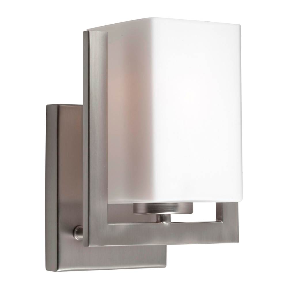 Forte Lighting 1-Light Square Glass Wall Sconce
