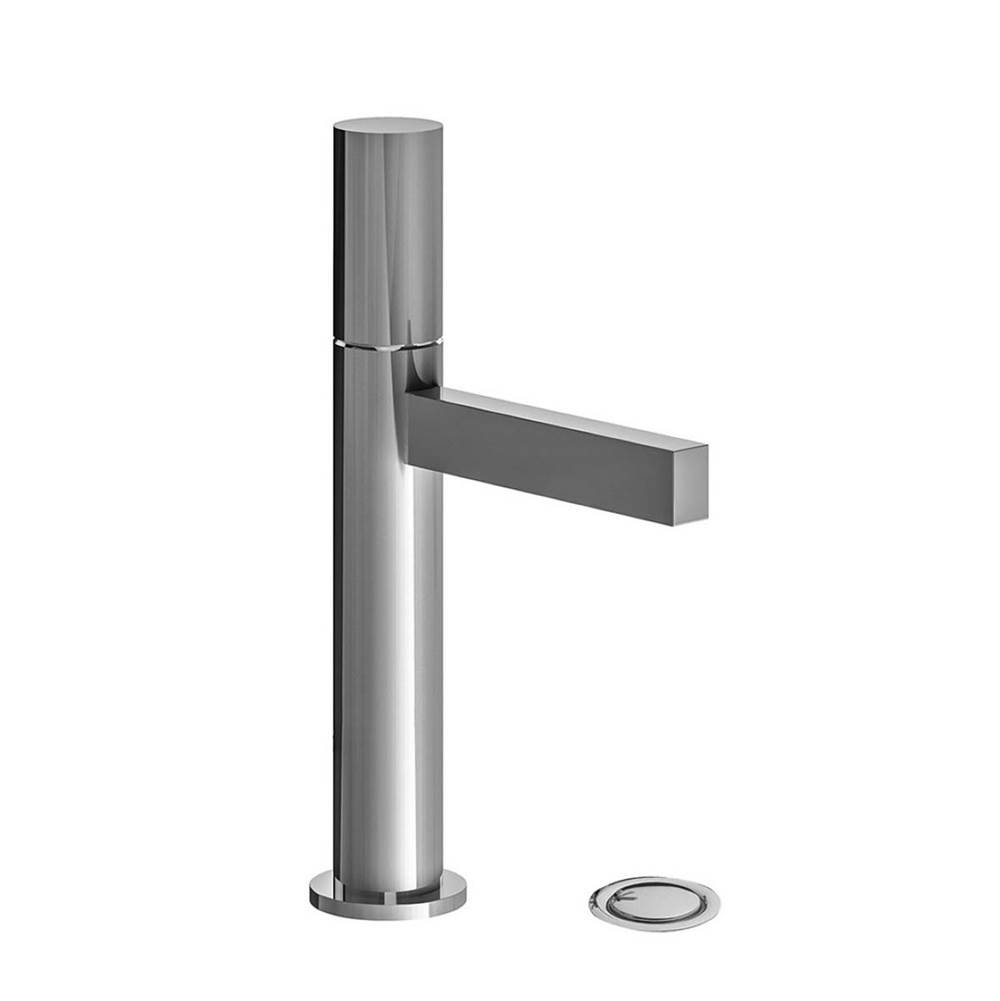 Franz Viegener Vessel Height, Single Handle Lavatory Set, Plain Cylinder Handle, With Push-Down Pop-Up Drain Assembly (No Lift Rod)