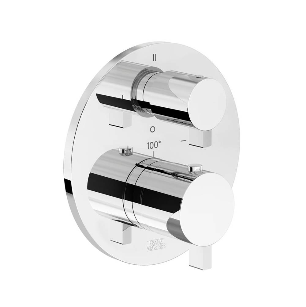 Franz Viegener Thermostatic Wall Valve With Three Outlets - Trim Only
