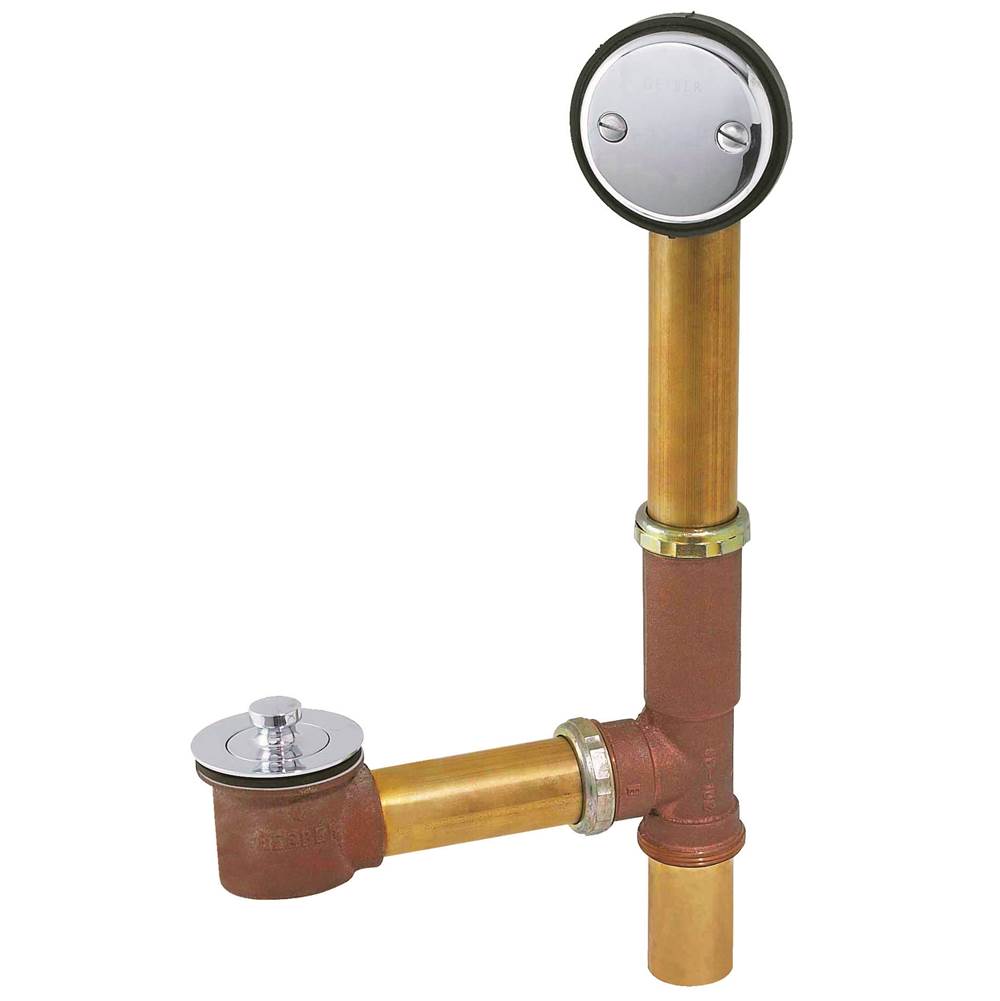 Gerber Plumbing Gerber Classics Lift & Turn 20 Gauge Drain for Standard Tub Chrome