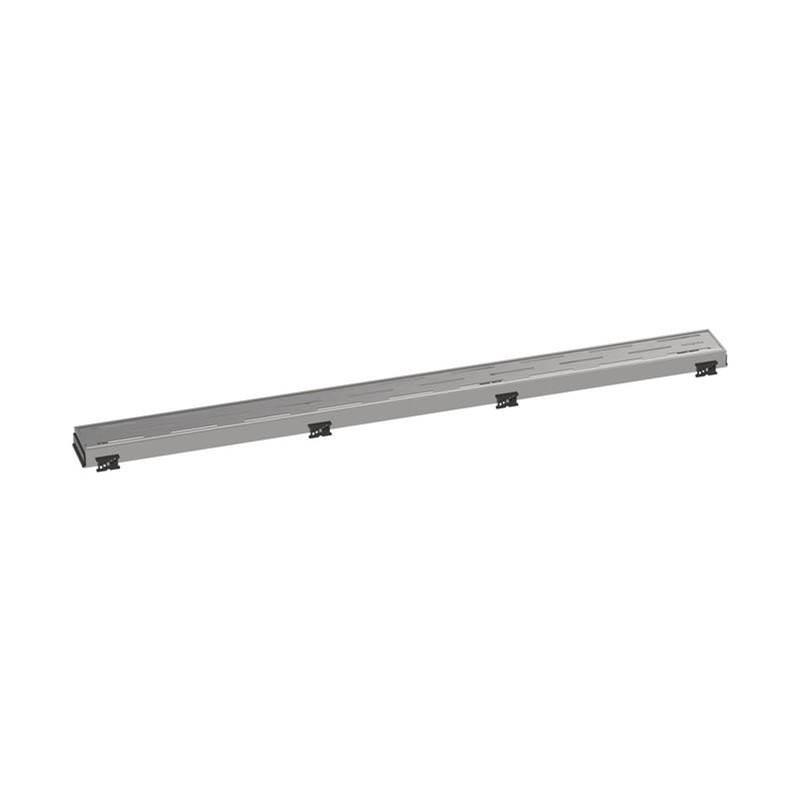 Hansgrohe RainDrain Match Trim Classic for 35 1/4'' Rough with Height Adjustable Frame in Brushed Stainless Steel