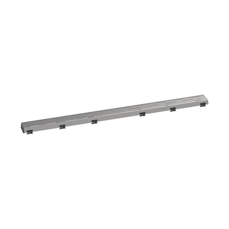 Hansgrohe RainDrain Match Trim Classic for 39 3/8'' Rough with Height Adjustable Frame in Brushed Stainless Steel