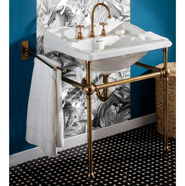 Herbeau ''Empire''/''Art Deco''  Metal Washstand Only in Polished Chrome