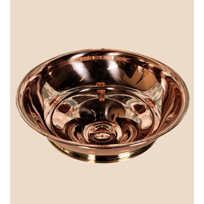 Herbeau Copper and Brass Vessel Bowl in Polished Copper and Brass