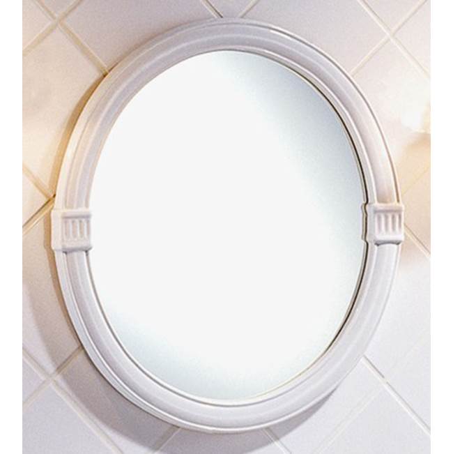 Herbeau ''Charleston'' Oval Mirror in Moustier Rose