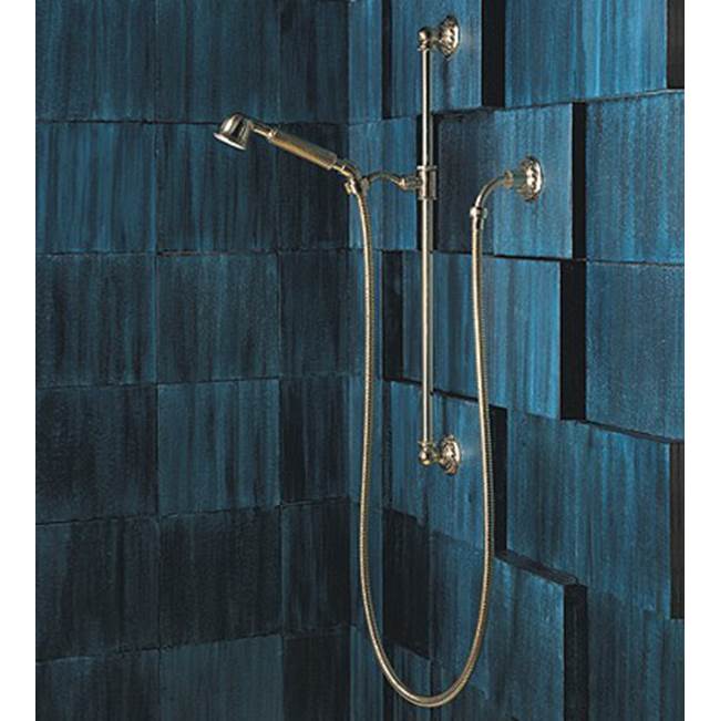 Herbeau ''Pompadour'' Shower Combination on Sliding Bar with 1/2'' Wall Elbow in Satin Nickel