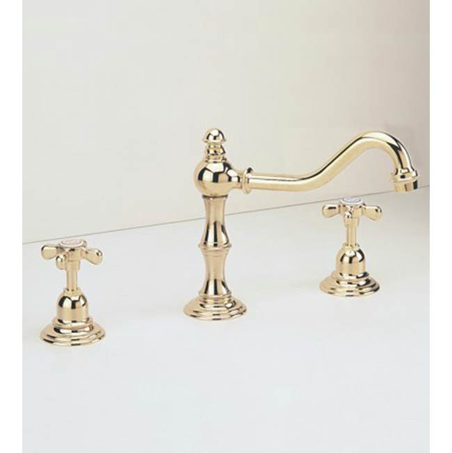 Herbeau ''Royale'' Three-Hole Kitchen Mixer in French Weathered Brass