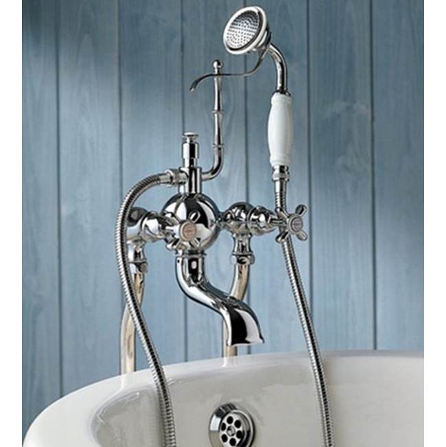 Herbeau ''Royale'' Exposed Tub and Shower Mixer Deck Mounted in Polished Lacquered Copper
