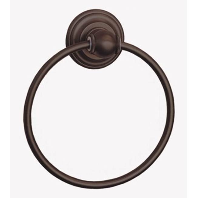 Herbeau ''Royale'' 6-inch Towel Ring in Antique Lacquered Copper