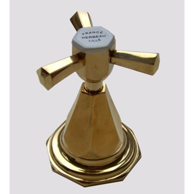 Herbeau ''Monarque'' 1/2 Wall Valve - Trim Only in Weathered Brass, -Trim Only