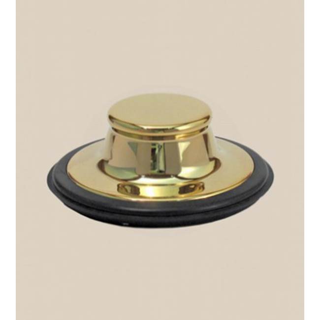 Herbeau Garbage Disposal Stopper in Antique Lacquered Brass