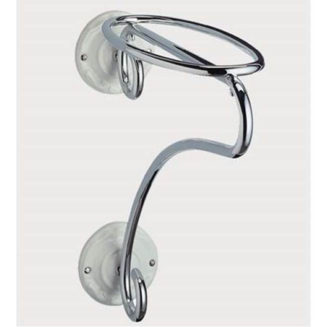 Herbeau ''Charleston'' Art Nouveau Towel Holder Bar in XX Any Handpainted Finish, Old Silver