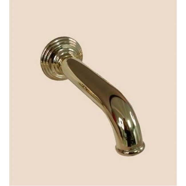 Herbeau ''Lille'' Wall Mounted Tub Spout in Antique Lacquered Brass