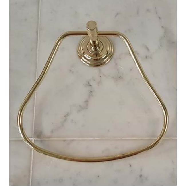 Herbeau ''Lille'' Towel Ring in Antique Lacquered Copper