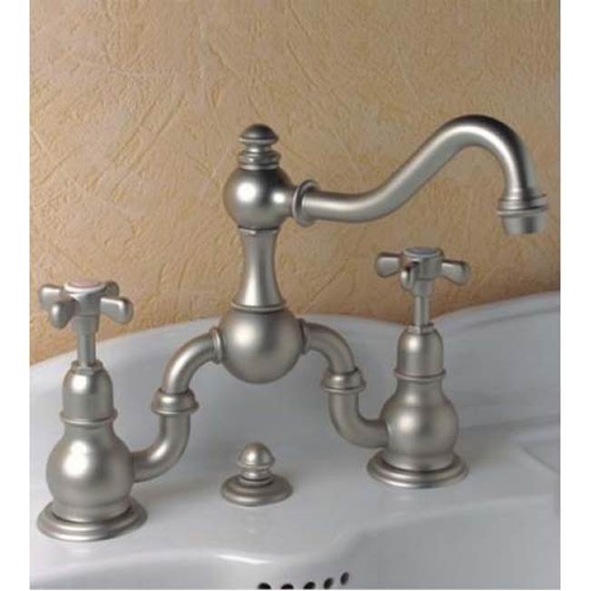 Herbeau ''Royale'' 2-Hole Basin Set without Waste in Old Silver