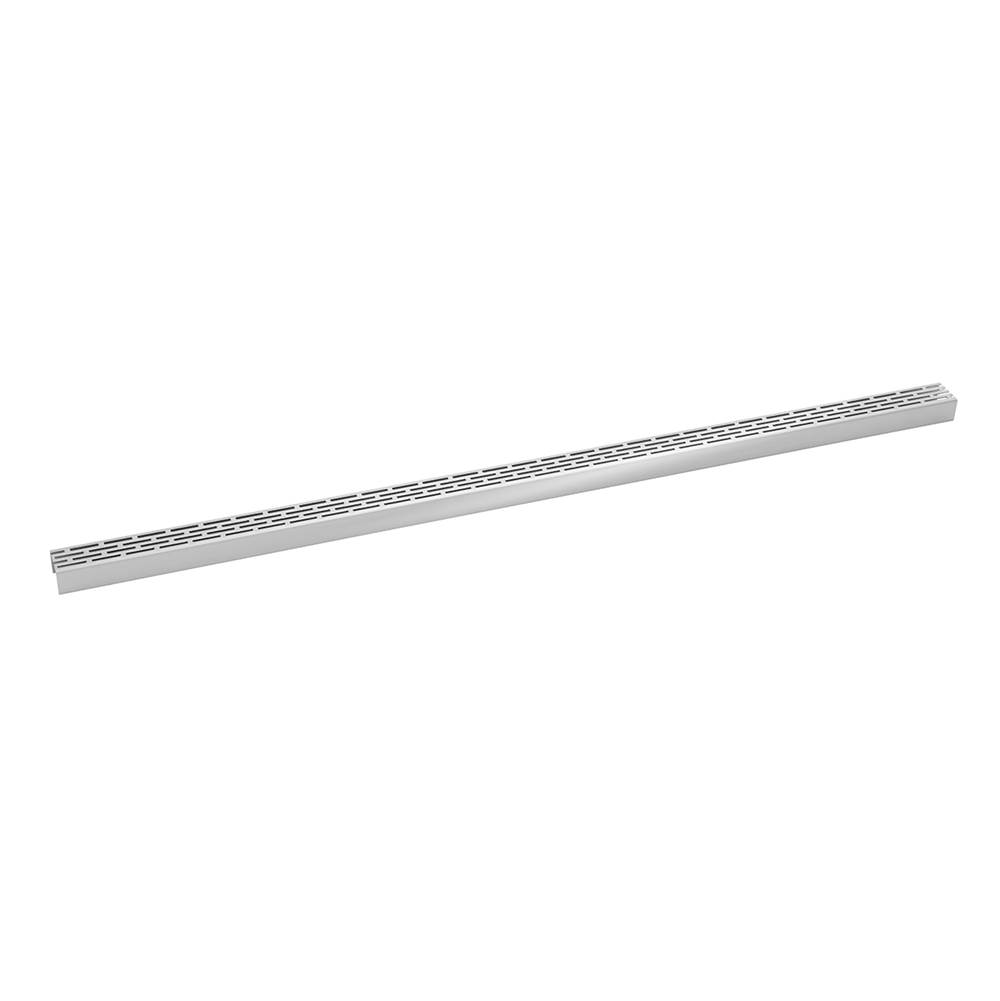 Infinity Drain 60'' Perforated Offset Slot Pattern Grate for S-LT 38 in Satin Stainless