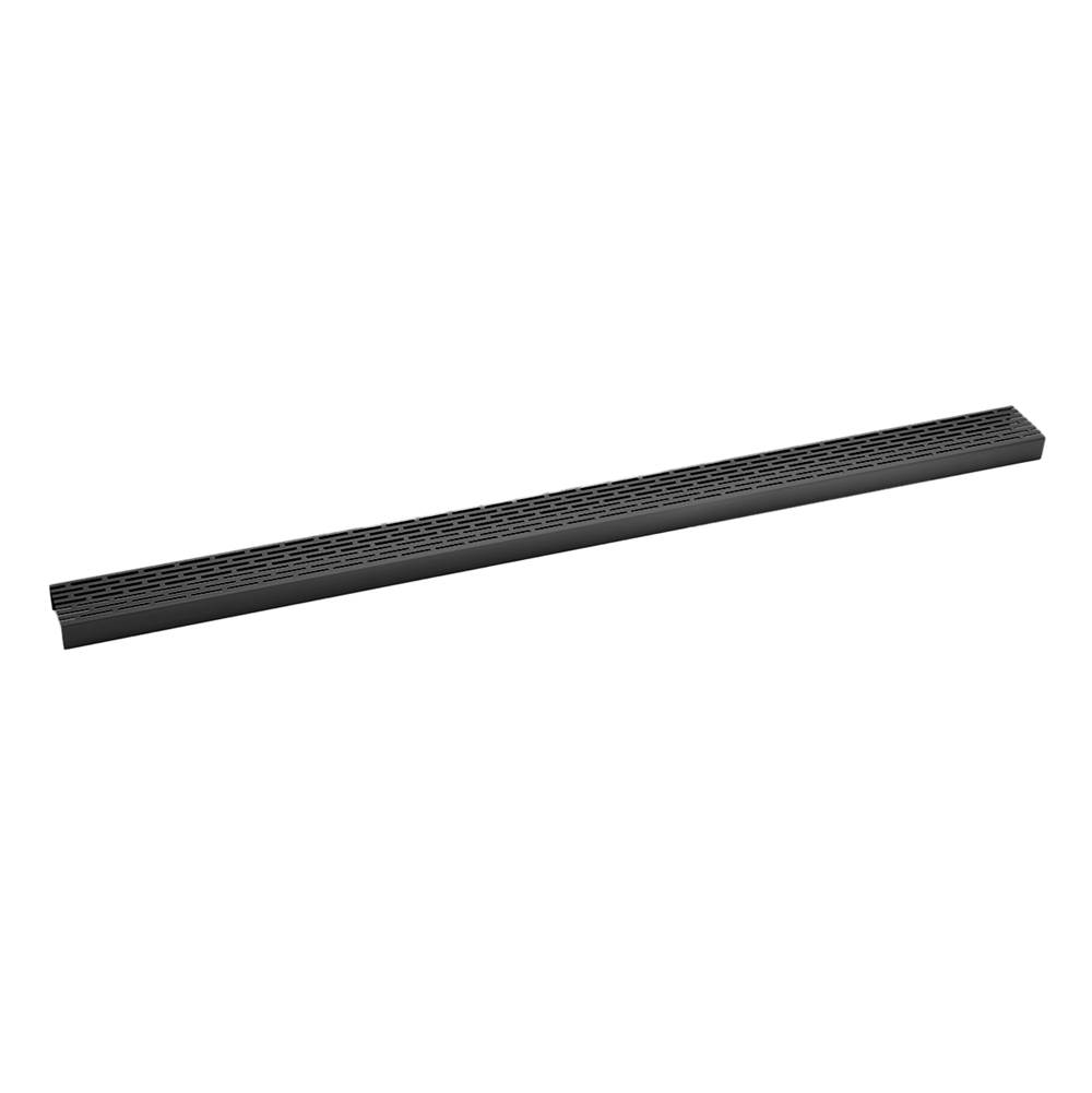 Infinity Drain 60'' Perforated Offset Slot Pattern Grate for S-LT 65 in Matte Black