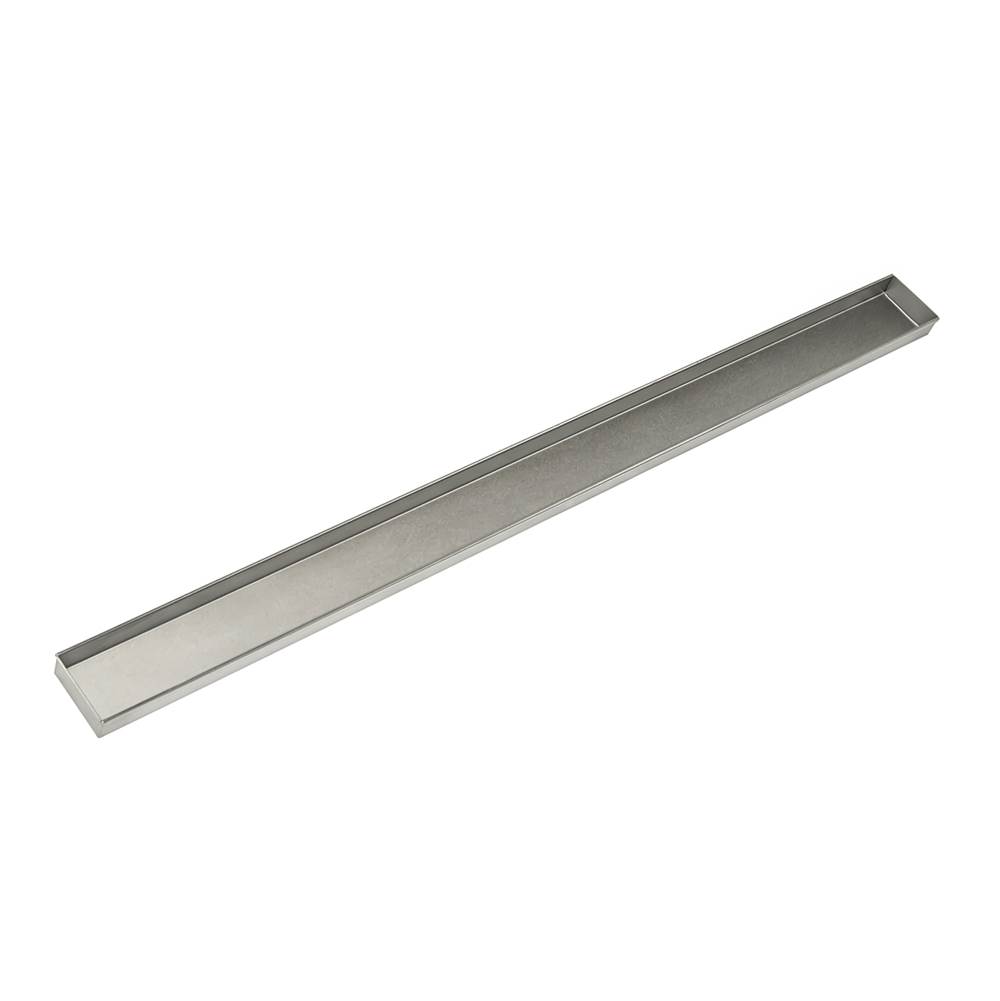 Infinity Drain 64'' Stainless Steel Closed Ended Channel for 72'' S-AS 65/S-AS 99/S-LTIFAS 65/S-LTIFAS 99 Series in Satin Stainless