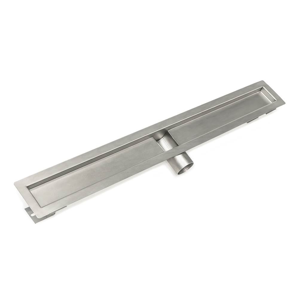 Infinity Drain 42'' Stainless Steel Side Outlet Channel for FT Series with 2'' No Hub Outlet