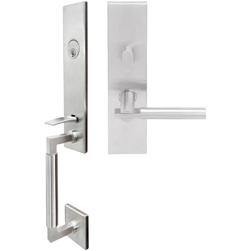 INOX NY Handleset MT Mortise Sequoia Entry 2-1/2''  32D LH