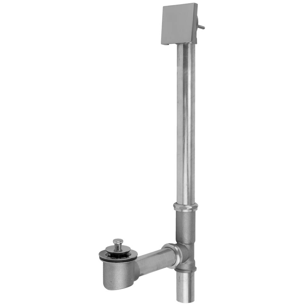 Jaclo Brass Tub Drain Bottom Outlet Lift & Turn with Faceplate (Square) Fully Polished & Plated Tub Waste