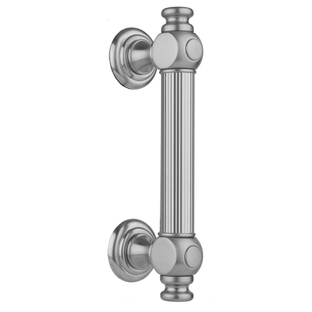 Jaclo 12'' H61 Reeded with End Caps Front Mount Shower Door Pull