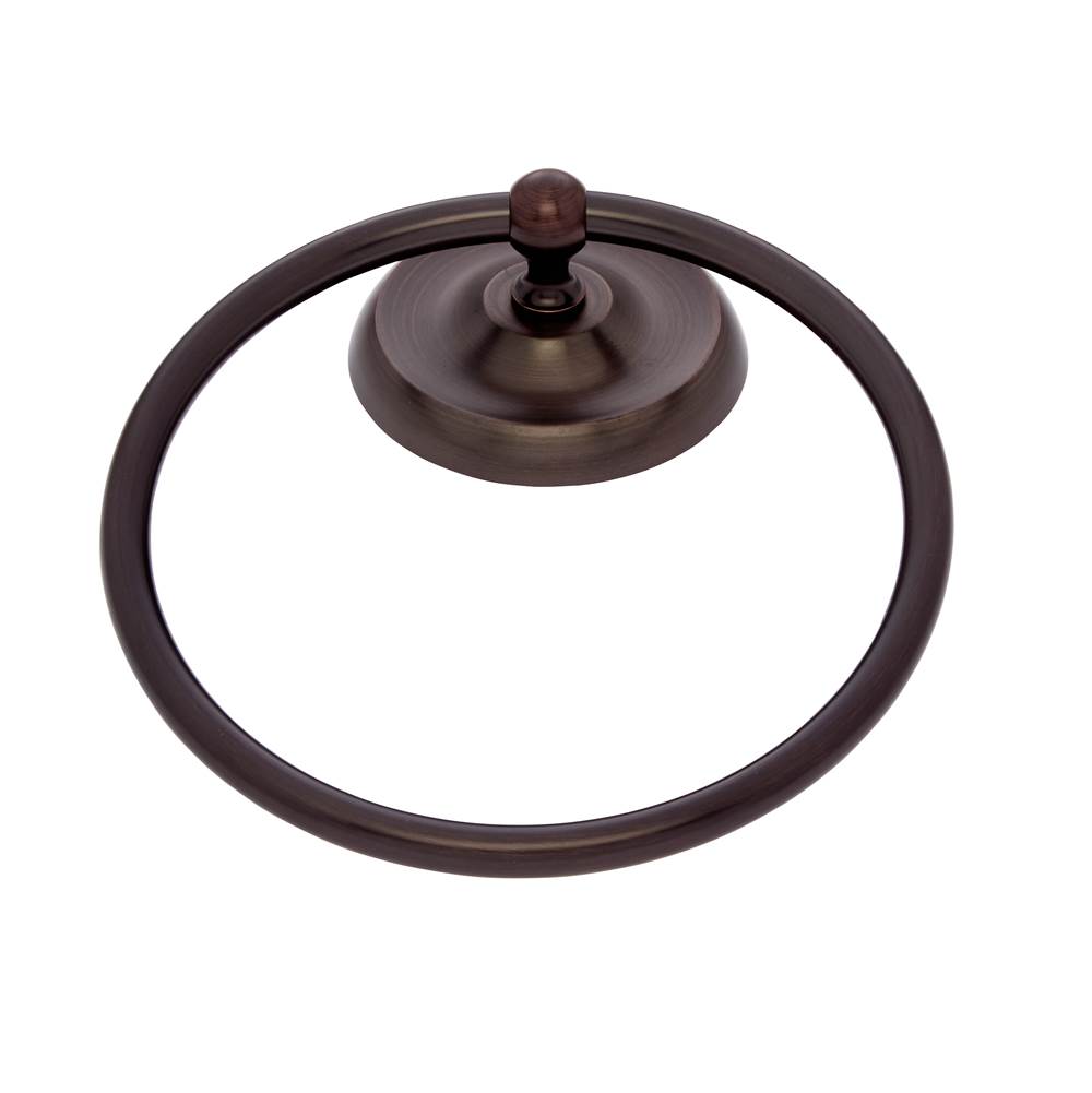 JVJ Hardware Paramount Series Old World Bronze Finish Towel Ring C/S, Composition Solid Brass