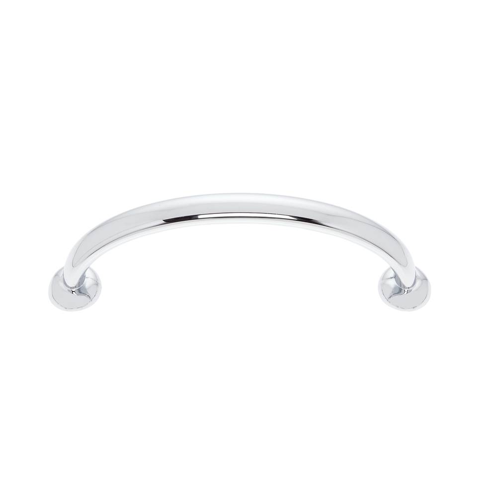 JVJ Hardware Newport Collection Polished Chrome 96 mm c/c Traditional Pull with Round Feet, Composition Zamac