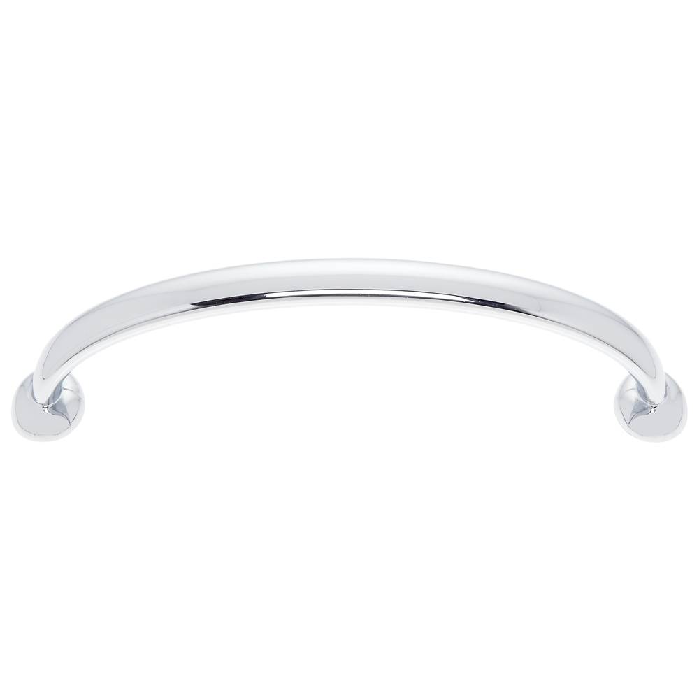 JVJ Hardware Newport Collection Polished Chrome 128 mm c/c Traditional Pull with Round Feet, Composition Zamac