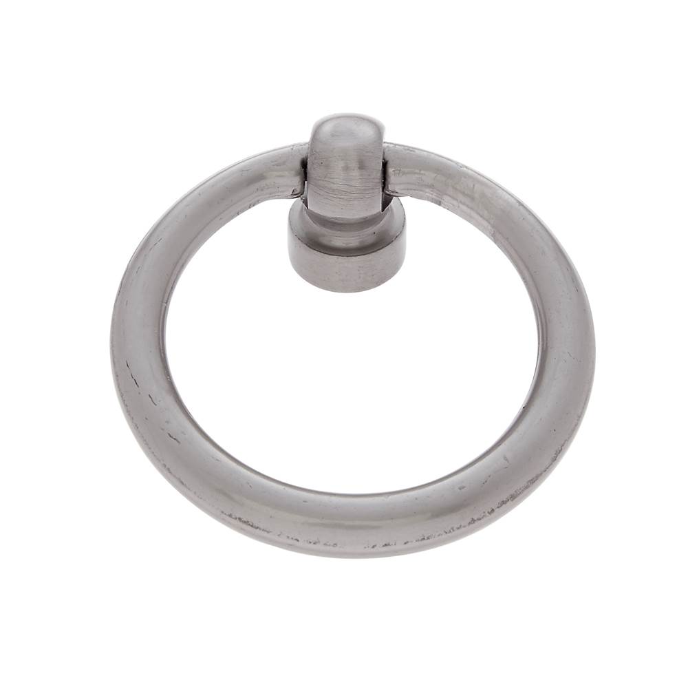 JVJ Hardware Classic Collection Satin Nickel Finish 1-1/2'' Diameter Ring Pull, Composition Solid Brass