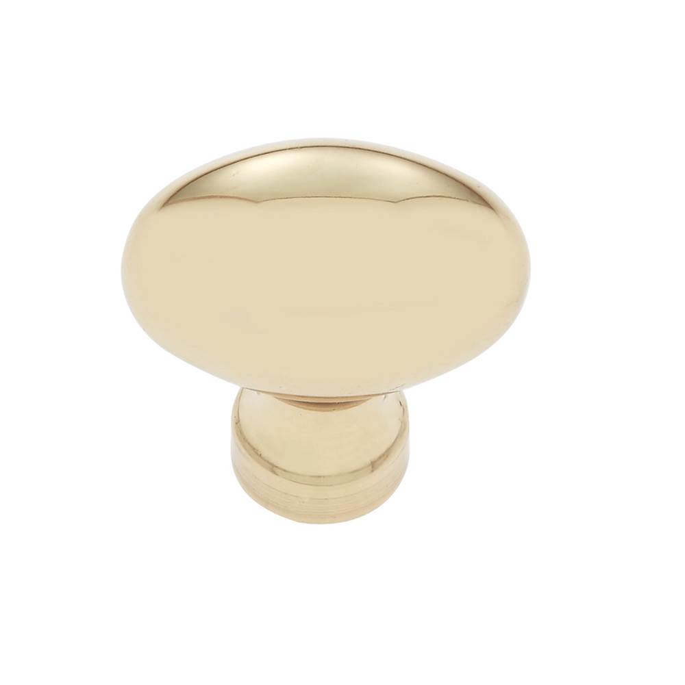 JVJ Hardware Classic Collection Solid Brass Finish 1-3/16'' X 3/4'' Football Knob, Composition Solid Brass