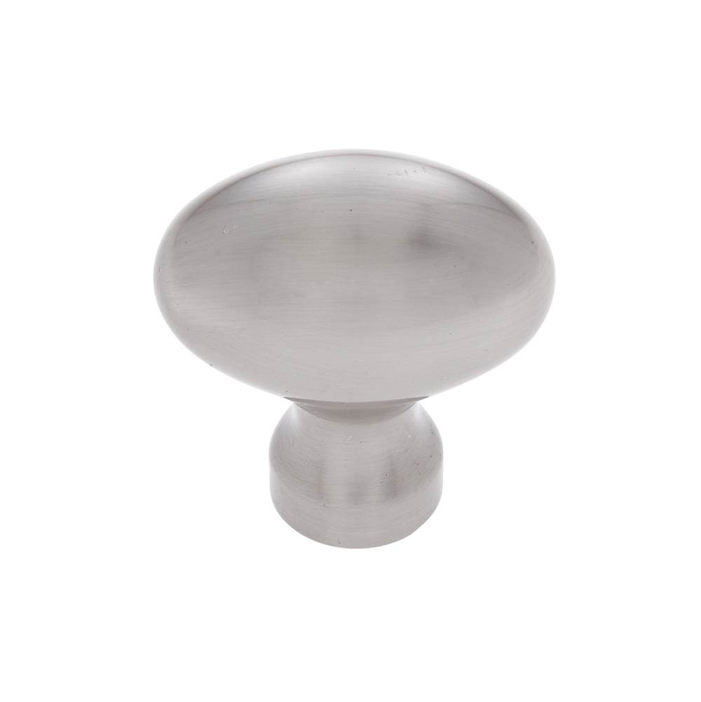 JVJ Hardware Classic Collection Satin Nickel Finish 1-3/16'' X 3/4'' Football Knob, Composition Solid Brass